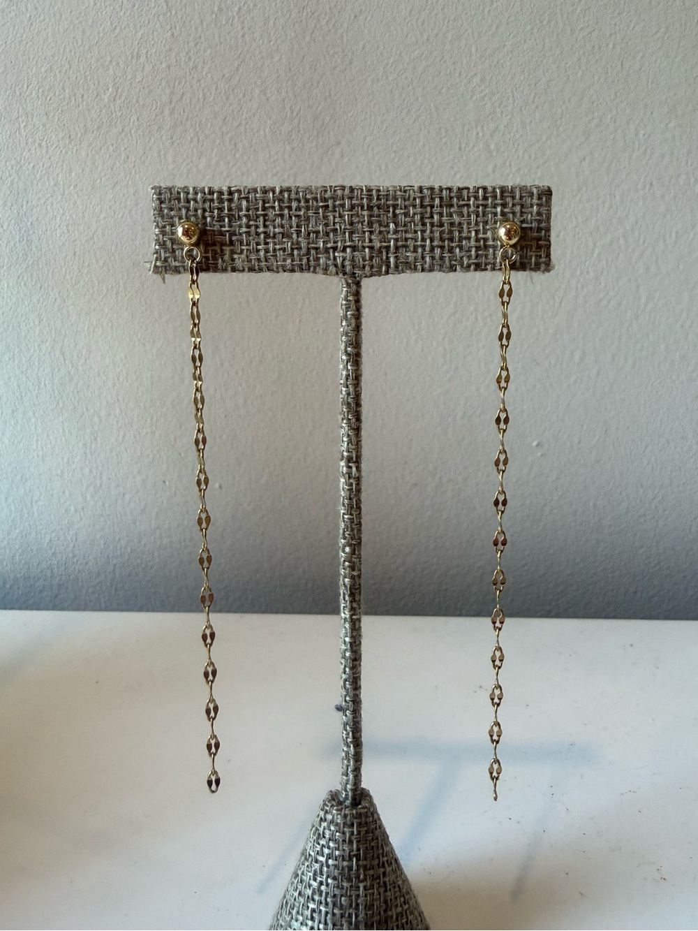 Gold Chain Duster Earrings 4”- Women Jewelry